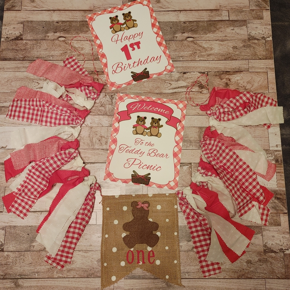 1st Birthday Bear Decorations